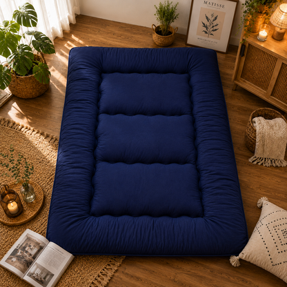 Hudson & Jurgen – Japans vloerbed, 4 Inch dik futonmatras, opvouwbare tatami-slaapmat, oprolbaar vloerbed voor volwassenen en kinderen