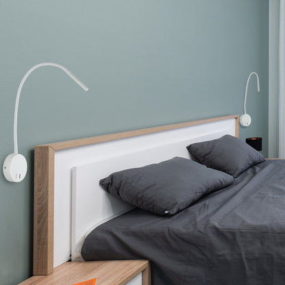 Minimalist USB Rechargeable Silicone Spotlight LED Reading Wall Sconce Lamp