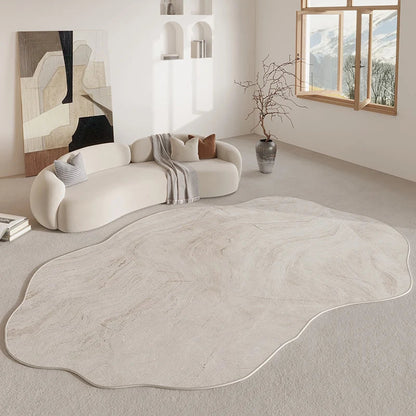 Hudson & Jurgen – Organic Contour Area Rug | Irregular Design with Non-Slip Backing | Soft Polyester for Living Room Comfort