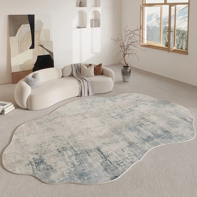 Hudson & Jurgen – Organic Contour Area Rug | Irregular Design with Non-Slip Backing | Soft Polyester for Living Room Comfort