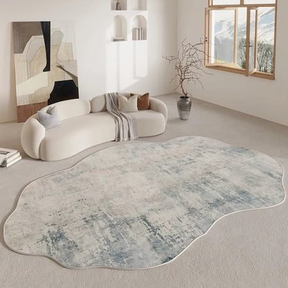 Hudson & Jurgen – Organic Contour Area Rug | Irregular Design with Non-Slip Backing | Soft Polyester for Living Room Comfort