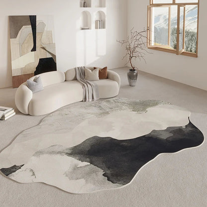 Hudson & Jurgen – Organic Contour Area Rug | Irregular Design with Non-Slip Backing | Soft Polyester for Living Room Comfort