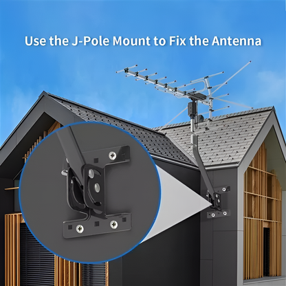 Hudson & Jurgen – Outdoor HD TV Antenna | 360-Degree Rotation with Smart Signal Processor | Weather-Resistant Design for Crystal-Clear Reception