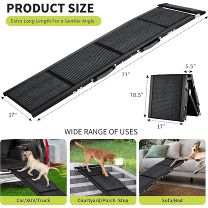 Hudson & Jurgen – Pet Ramp Collection | Folding Dog Ramp for Bed & Car with Non-Slip Surface | Lightweight Design for Safe Access