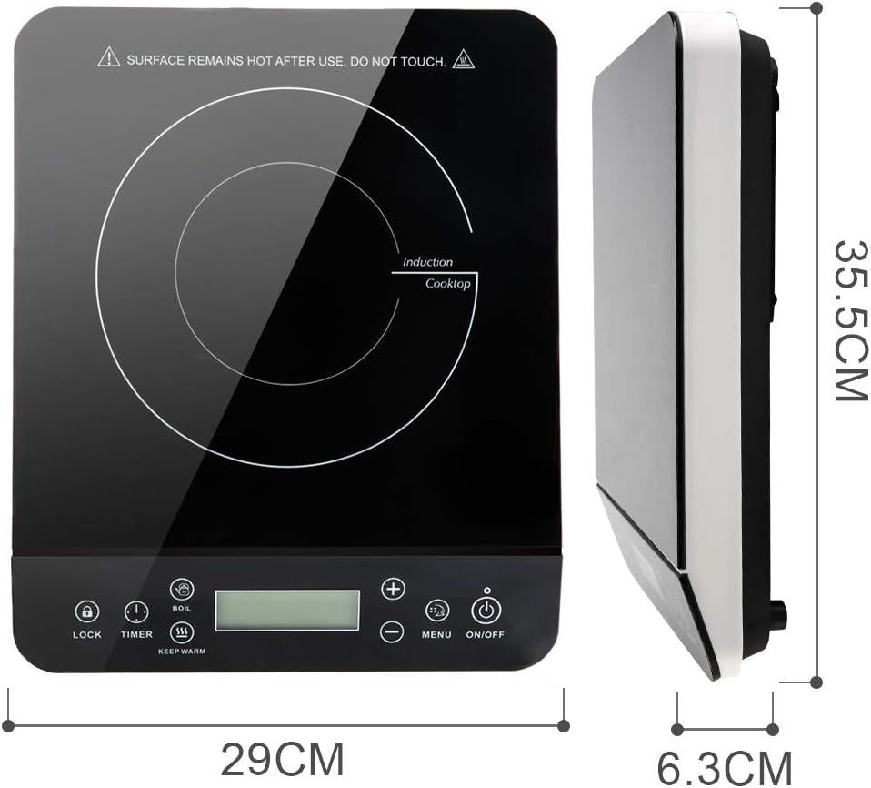 Hudson & Jurgen – Portable Induction Cooktop | 1800W with Precise Temperature Control | Compact Design for Efficient Cooking