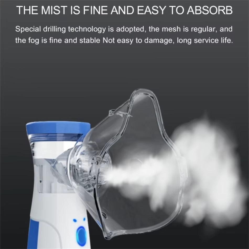 Hudson & Jurgen – Draagbare vernevelaar met stille werking | Compact inhalatieapparaat voor verlichting van ademhalingsproblemen onderweg