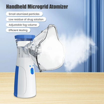 Hudson & Jurgen – Portable Nebulizer Machine with Quiet Operation | Compact Inhalation Device for On-the-Go Breathing Relief
