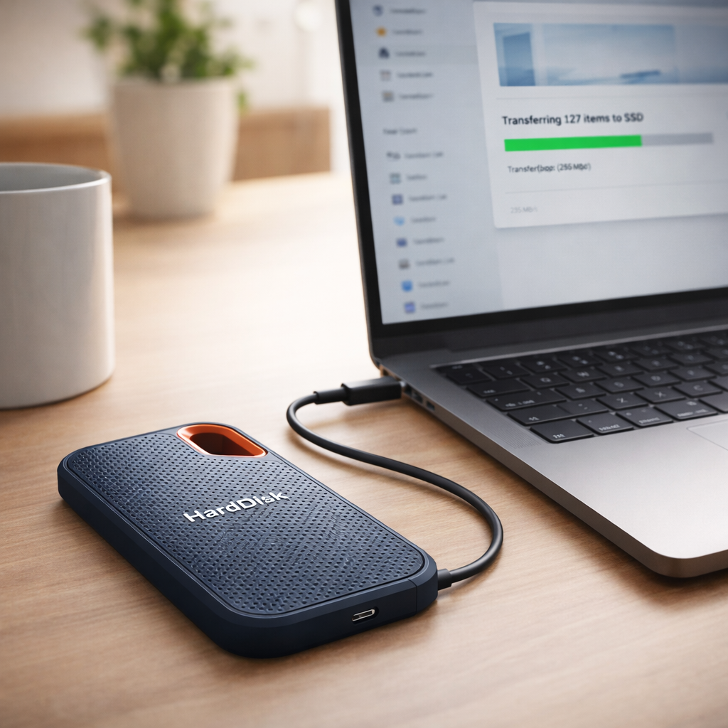 Hudson & Jurgen – Portable SSD External Hard Drive with High-Speed USB-C | Compact Design for Fast Data Transfer