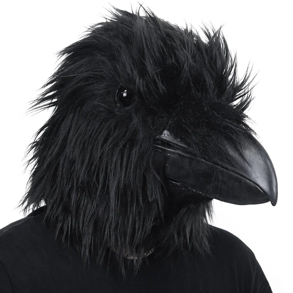 Hudson & Jurgen – Raven Costume Mask | Scary Halloween Mask with Realistic Gothic Design | Perfect Accessory for Themed Events