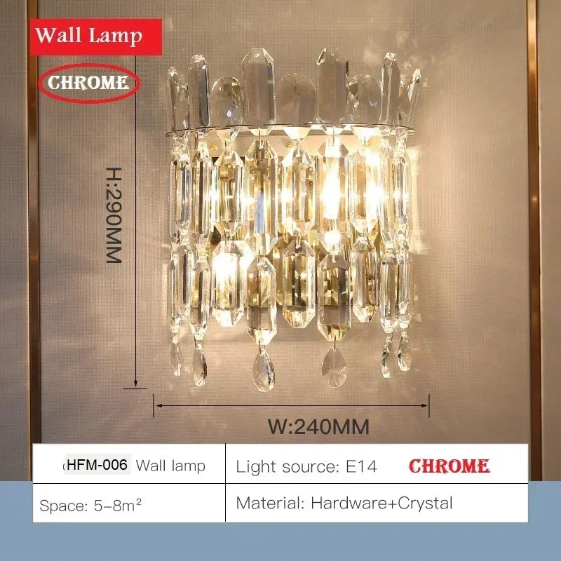 Elegant Luxury Crystal Pendant Light Modern Decorative LED Ceiling Chandeliers Home Restaurant Villa Hotel Decor Hanging Light