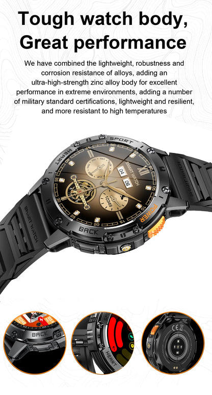 AMOLED smartur – vandtæt fitness tracker med Bluetooth-opkald