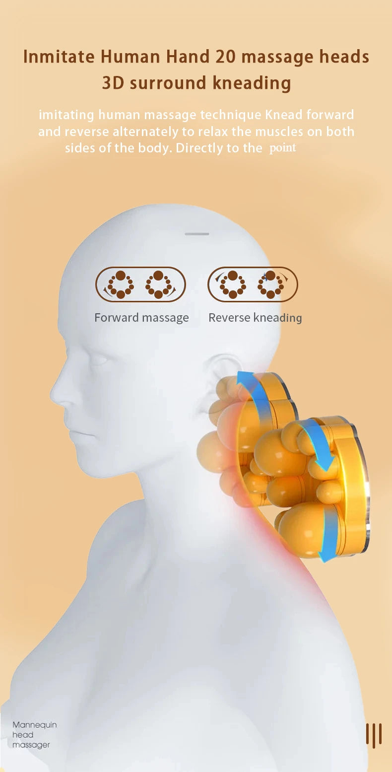 Electric Shiatsu Neck & Body Massager with Heat & Vibration