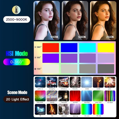 Handheld RGB LED Light Wand – 50CM Photography Studio Lamp