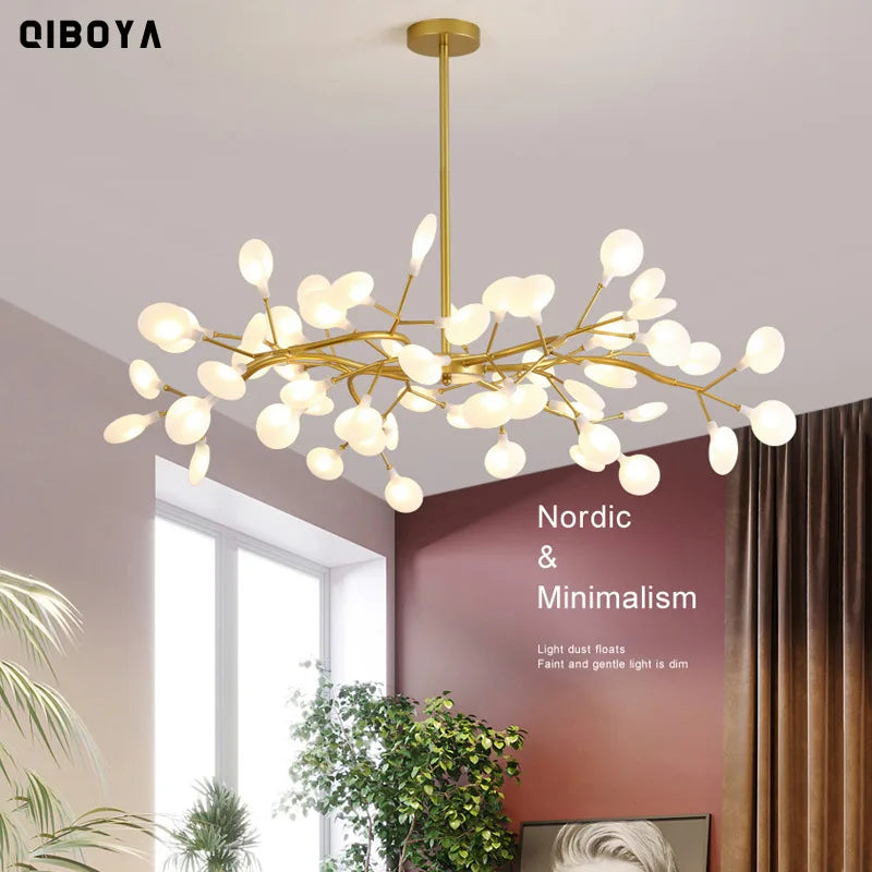Modern Nordic Gorgeous LED Chandelier Ceiling Lamp For Living Room Bedroom Golden 54-head G9 Bulb Indoor Luxury Home Decoration