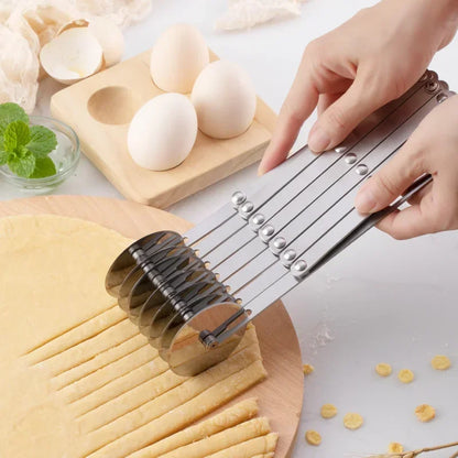 Stainless Steel Multi-Wheel Dough Divider – Adjustable Pastry Cutter