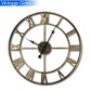 Modern 3D Large Retro Metal Wall Clock – Nordic Roman Numerals Design