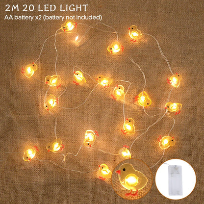 Påskekanin og gulerod LED lyskæde