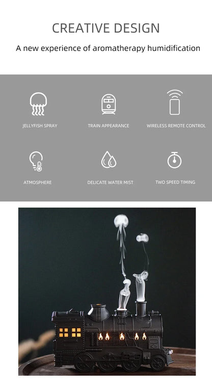 Mini togformet aromaterapi æterisk olie diffuser & ultralyds kold tåge luftfugter