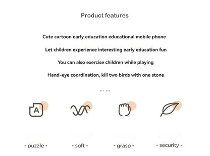 Cartoon Radish Toy Phone – Educational & Interactive Learning for Kids