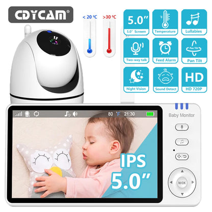 5.0-tommer trådløs video babyalarm – ABM501