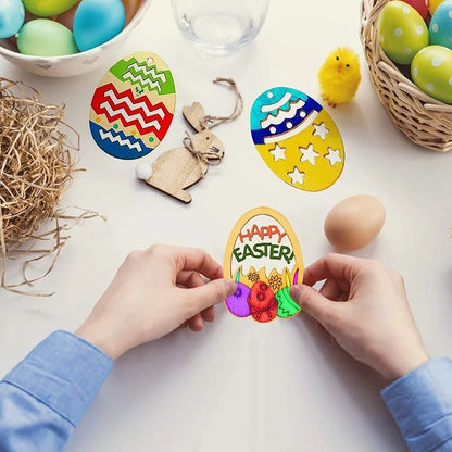 10Pcs DIY Easter Egg Wood Slices
