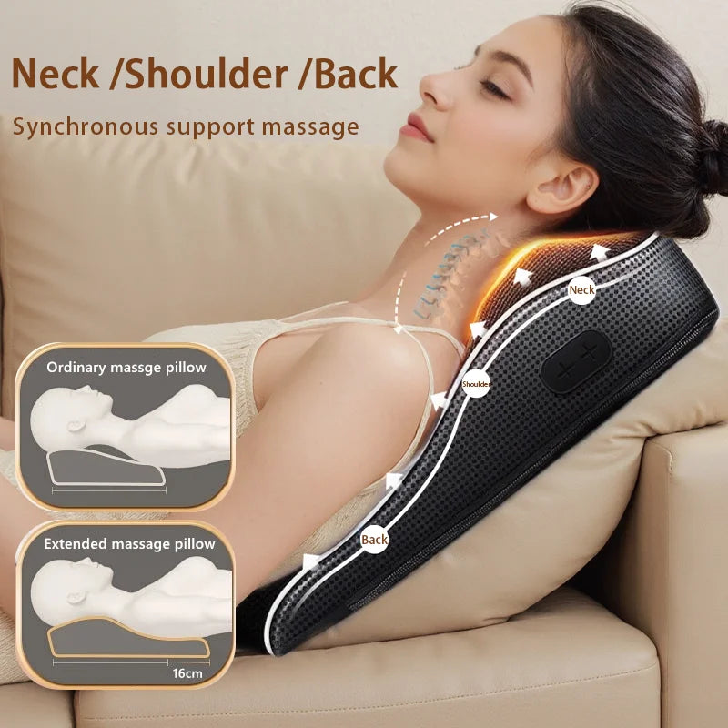 Electric Shiatsu Neck & Body Massager with Heat & Vibration