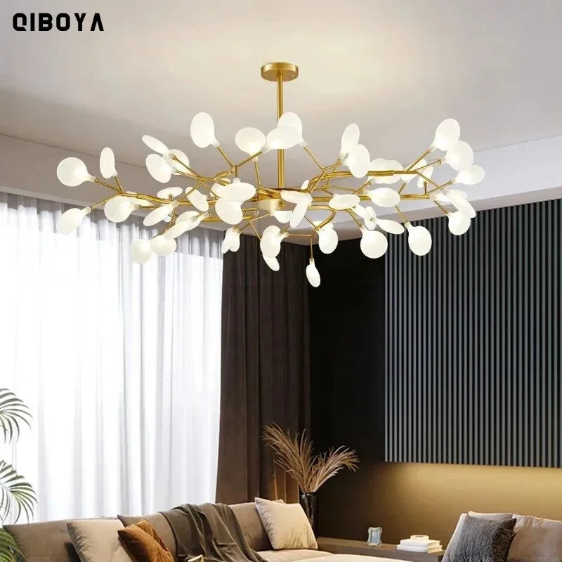Modern Nordic Gorgeous LED Chandelier Ceiling Lamp For Living Room Bedroom Golden 54-head G9 Bulb Indoor Luxury Home Decoration