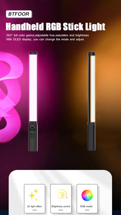 Handheld RGB LED Light Wand – 50CM Photography Studio Lamp