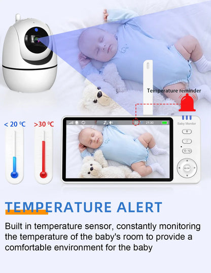 5.0-tommer trådløs video babyalarm – ABM501