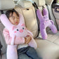 Kids Car Neck Pillow with Seat Belt Safety Sleep Aid Prevent Leaning Head Back