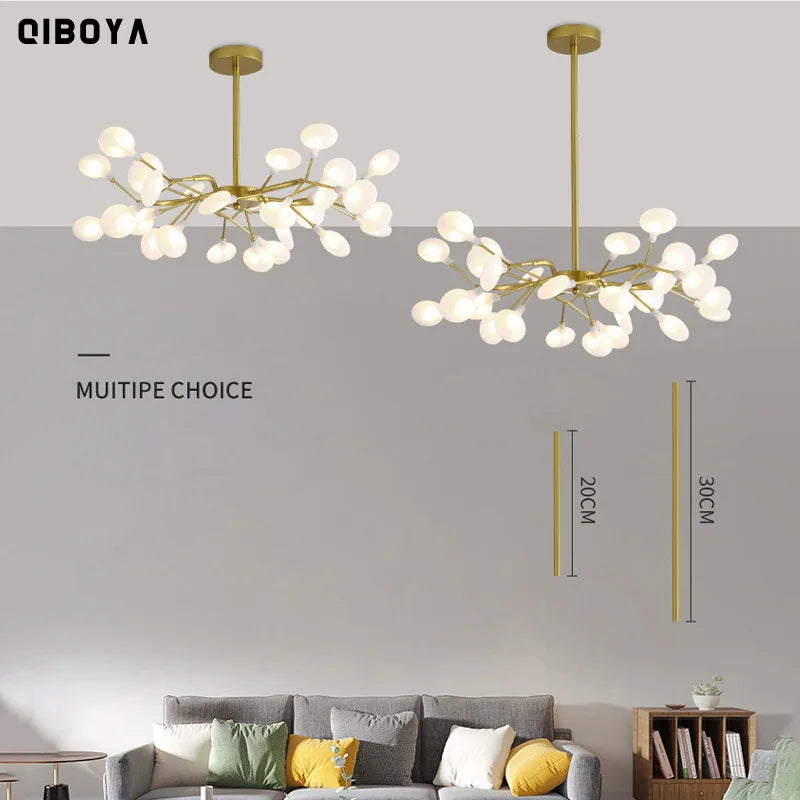Modern Nordic Gorgeous LED Chandelier Ceiling Lamp For Living Room Bedroom Golden 54-head G9 Bulb Indoor Luxury Home Decoration