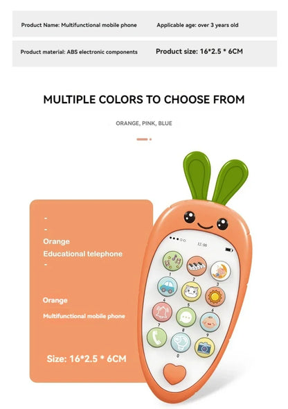 Cartoon Radish Toy Phone – Educational & Interactive Learning for Kids