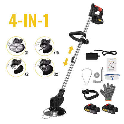 Cordless Electric Brush Cutter Grass Trimmer Lawn Mower