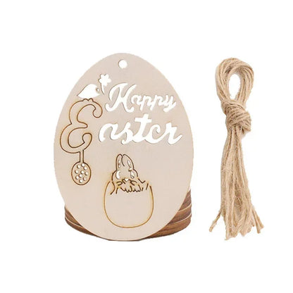 10Pcs DIY Easter Egg Wood Slices