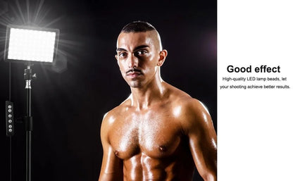 LED videolys kamera fotoudstyr – med stativ og RGB-filtre