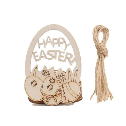 10Pcs DIY Easter Egg Wood Slices