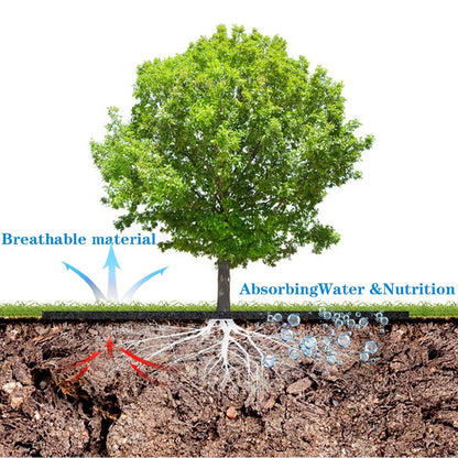 6pcs Tree Protection Weed Mats – Non-Woven Fabric