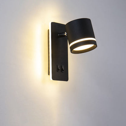 Minimalist Rectangle Spotlight Rotatable LED Reading Wall Sconce Lamp
