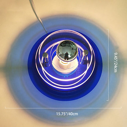 Modern Colorful Iron Acrylic Flying Saucer Shade Light Wall Sconce Lamp For Room