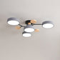 Modern Nordic Round Molecule Branch Design LED Semi-Flush Mount Ceiling Light