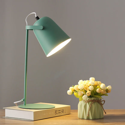 Nordic Macaron Color Creative Iron Bucket Design Light Table Lamp