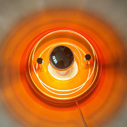 Modern Colorful Iron Acrylic Flying Saucer Shade Light Wall Sconce Lamp For Room