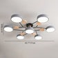 Modern Nordic Round Molecule Branch Design LED Semi-Flush Mount Ceiling Light