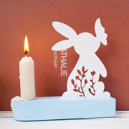 DIY Rabbit & Butterfly Candle Holder Silicone Mold