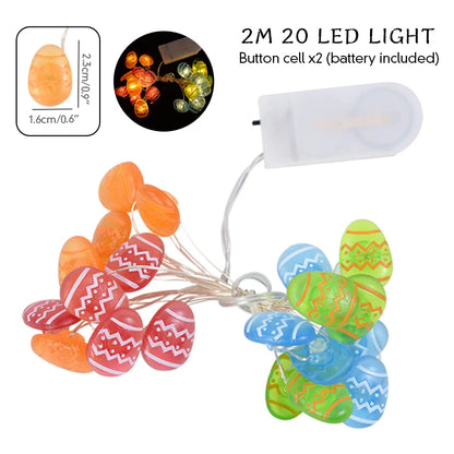 Påskekanin og gulerod LED lyskæde