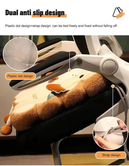 Simulation Bread Toast Cushion Stuffed Memory Foam Pillow Sofa Chair