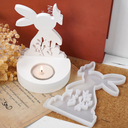 DIY Rabbit & Butterfly Candle Holder Silicone Mold