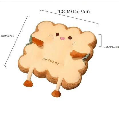 Simulation Bread Toast Cushion Stuffed Memory Foam Pillow Sofa Chair