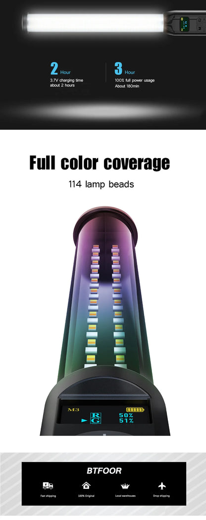 Handheld RGB LED Light Wand – 50CM Photography Studio Lamp