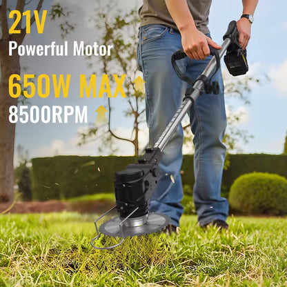 Cordless Electric Brush Cutter Grass Trimmer Lawn Mower